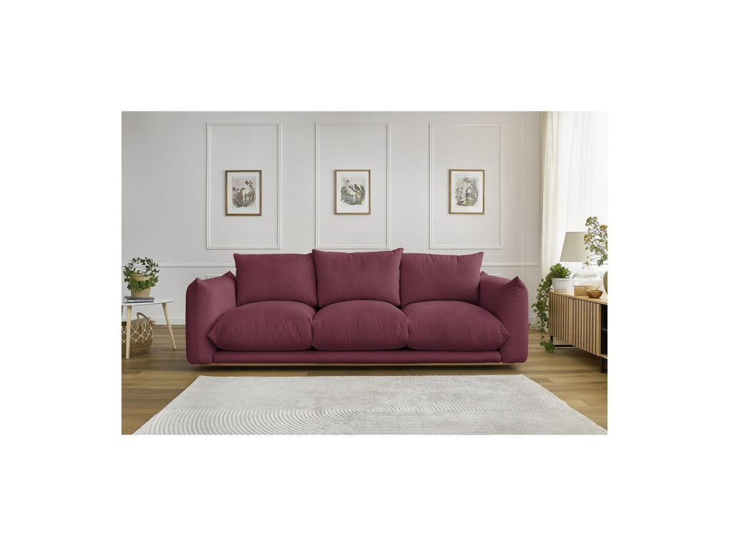 Ernest - Canapé Droit Fixe 3 Places - Tissu Lisse