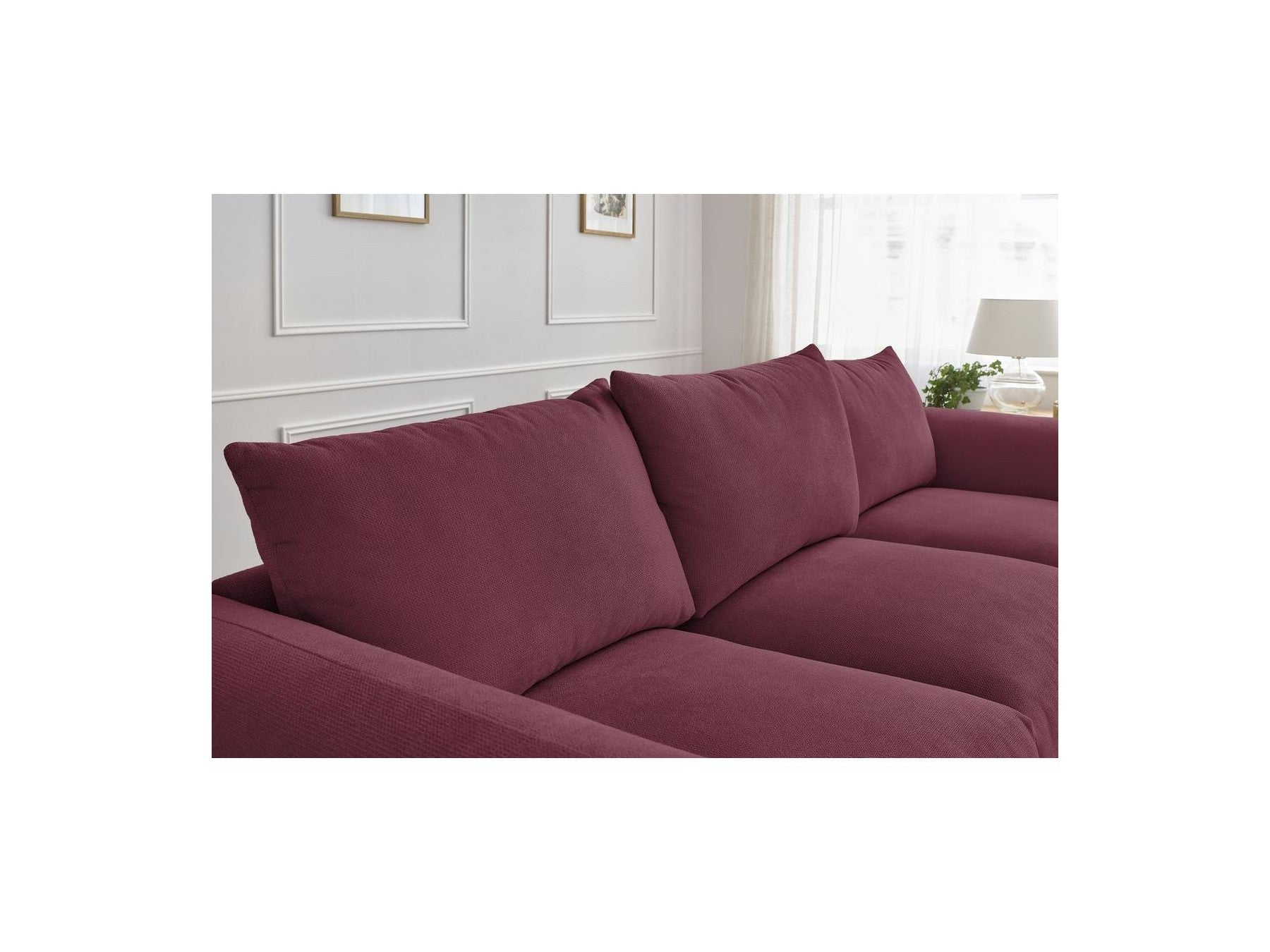 Ernest - Canapé Droit Fixe 3 Places - Tissu Lisse