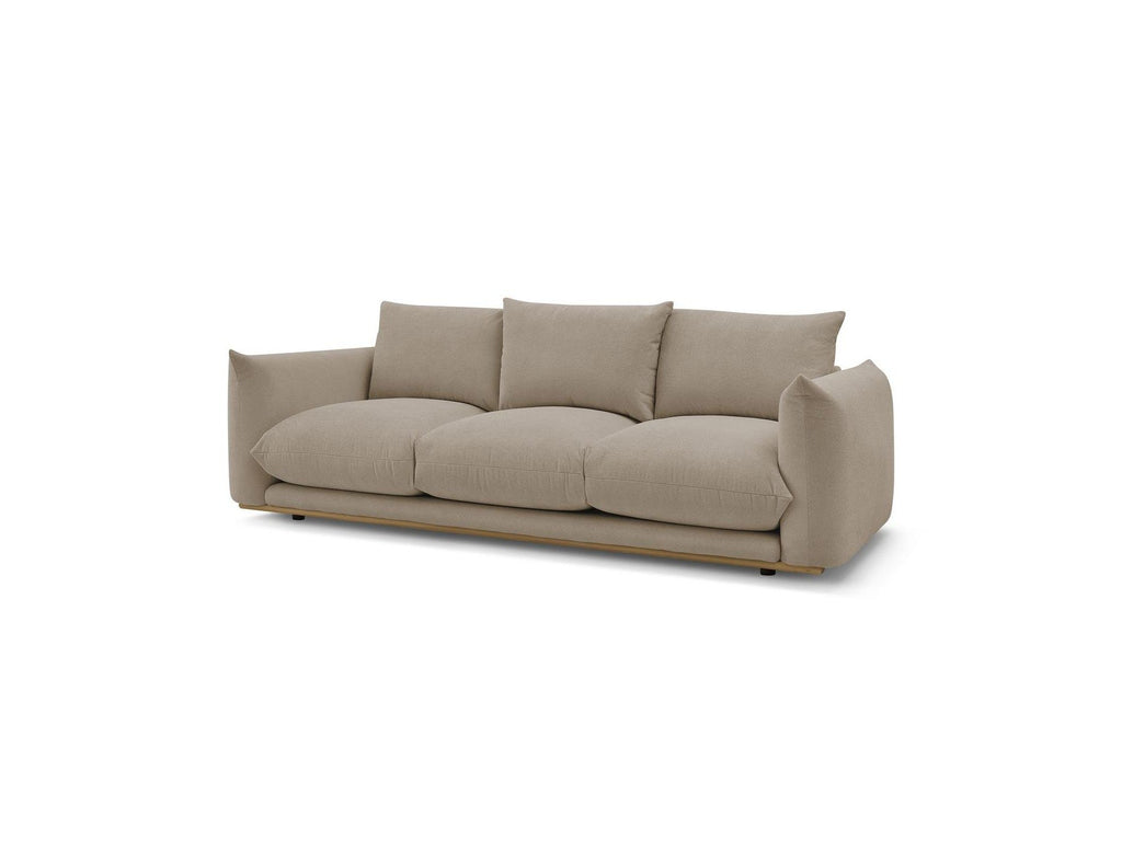 Ernest - Canapé Droit Fixe 3 Places - Tissu Lisse