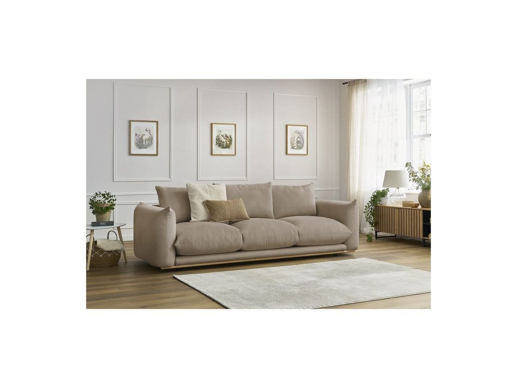 Ernest - Canapé Droit Fixe 3 Places - Tissu Lisse