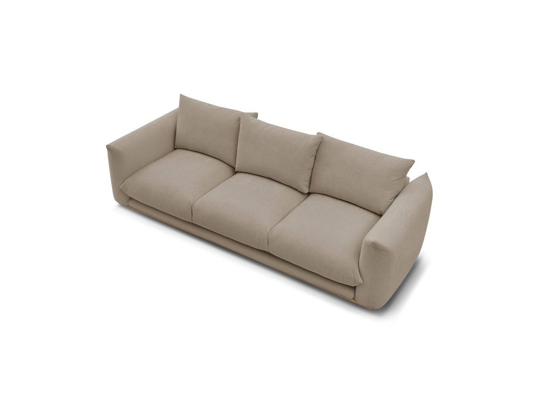 Ernest - Canapé Droit Fixe 3 Places - Tissu Lisse