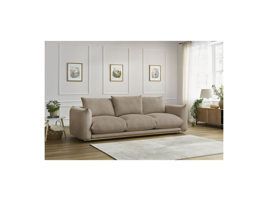 Ernest - Canapé Droit Fixe 3 Places - Tissu Lisse