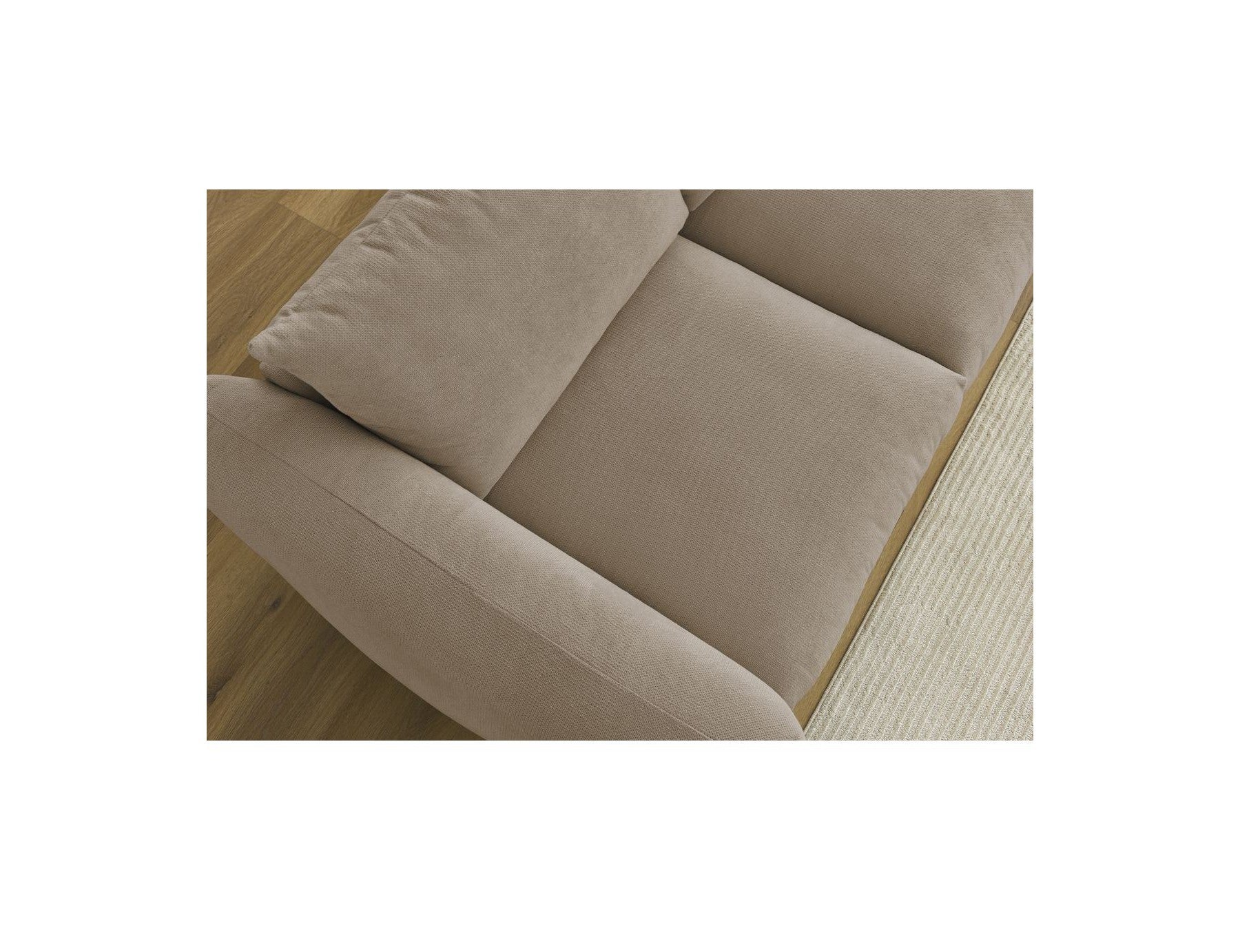 Ernest - Canapé Droit Fixe 3 Places - Tissu Lisse