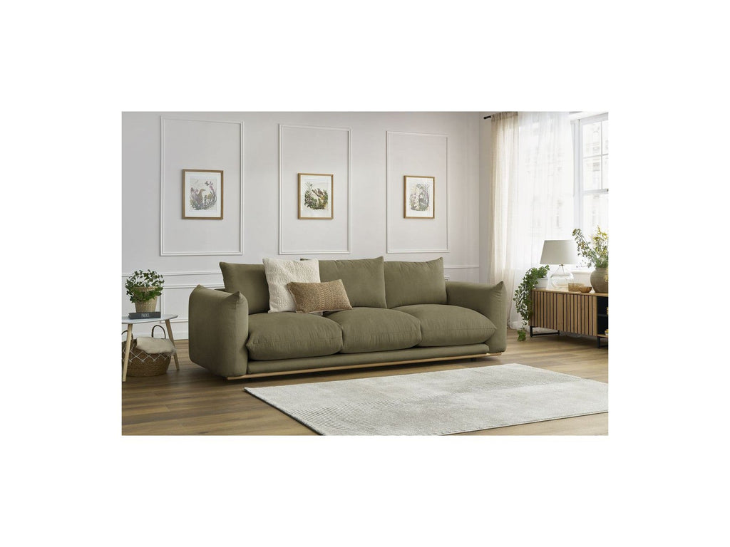 Ernest - Canapé Droit Fixe 3 Places - Tissu Lisse