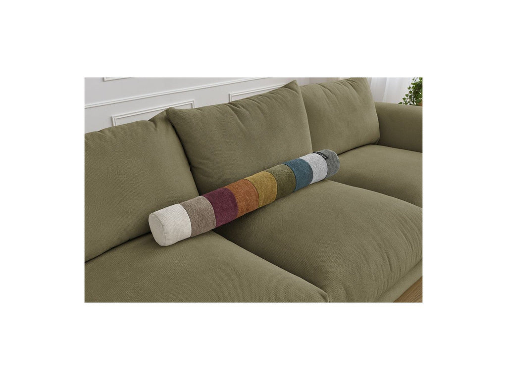 Ernest - Canapé Droit Fixe 3 Places - Tissu Lisse