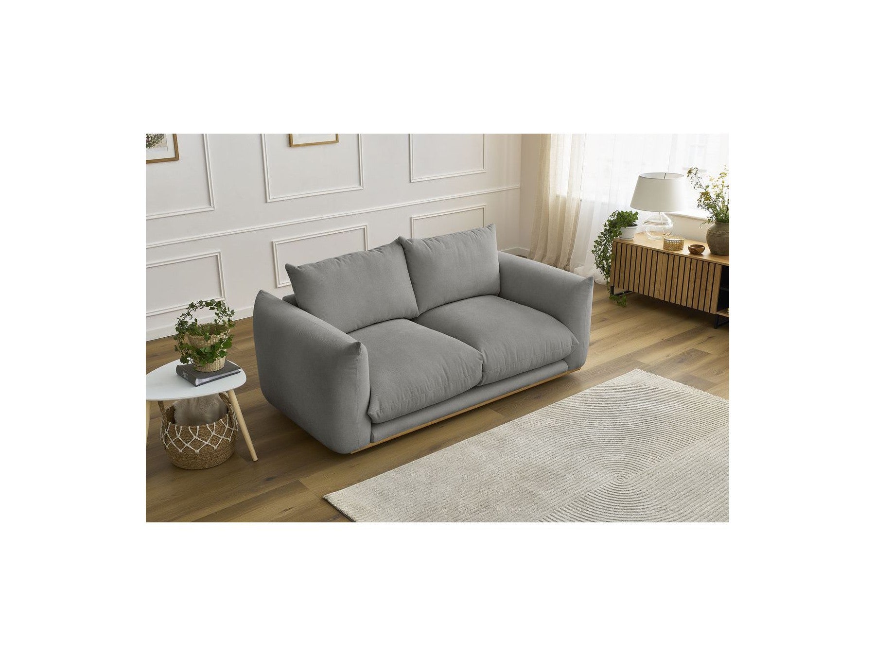 Ernest - Canapé Droit Fixe 2 Places - Tissu Lisse