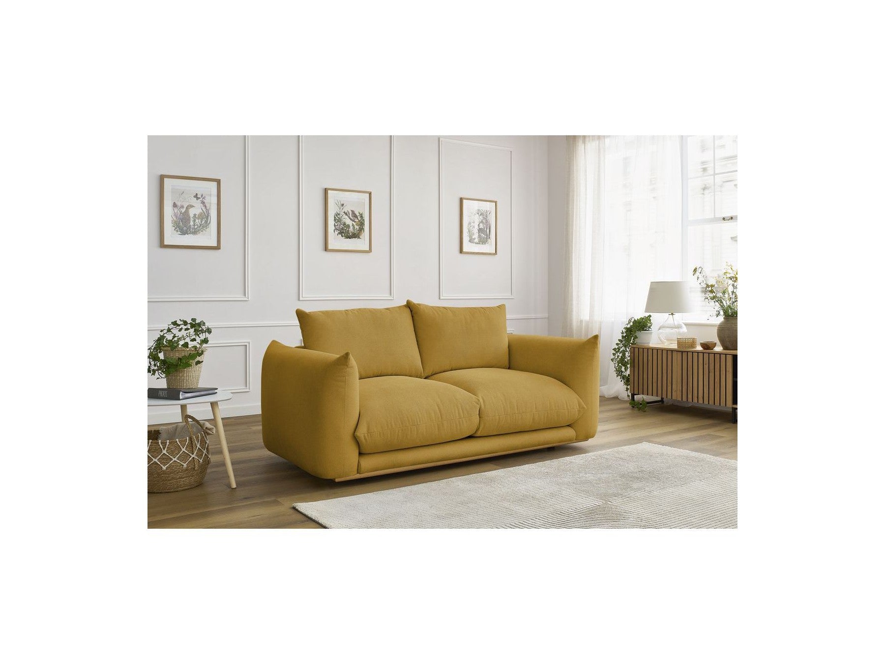 Ernest - Canapé Droit Fixe 2 Places - Tissu Lisse