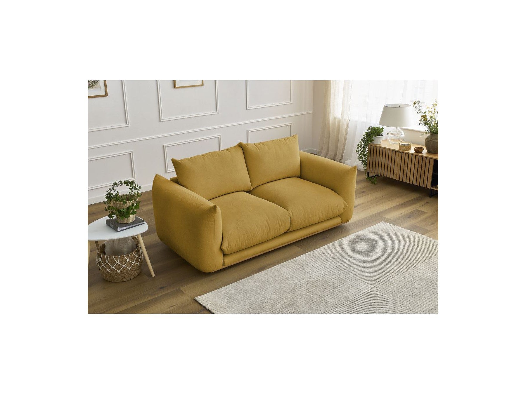 Ernest - Canapé Droit Fixe 2 Places - Tissu Lisse