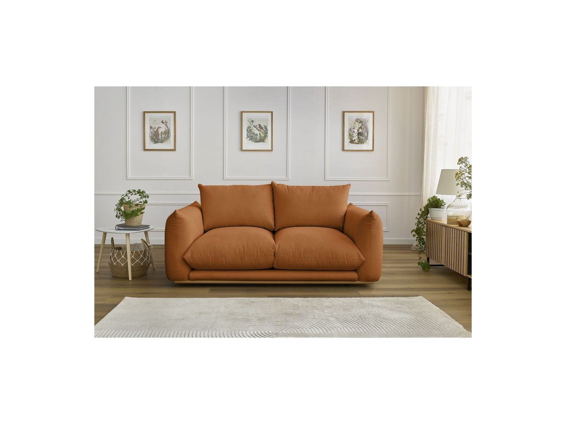 Ernest - Canapé Droit Fixe 2 Places - Tissu Lisse