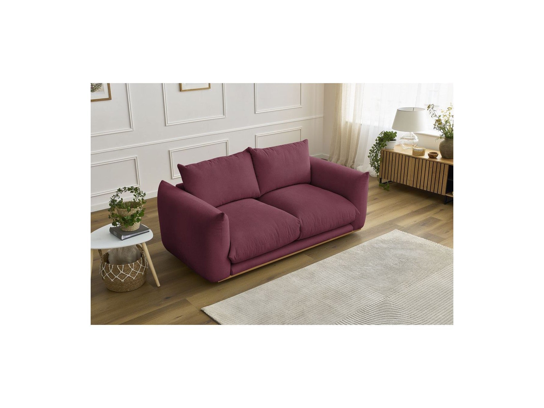 Ernest - Canapé Droit Fixe 2 Places - Tissu Lisse