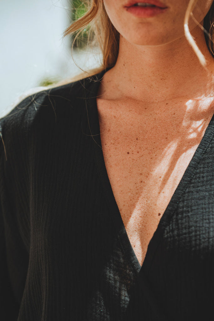 Blouse Soizic Noir Coton