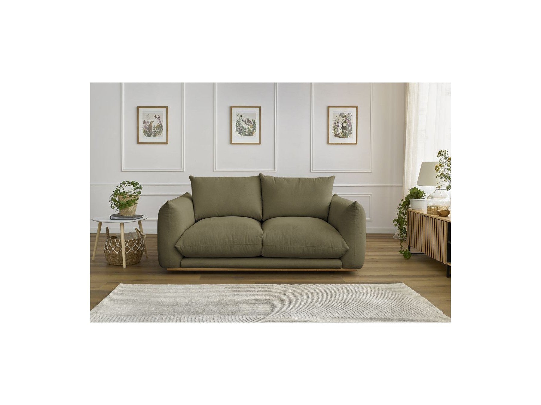 Ernest - Canapé Droit Fixe 2 Places - Tissu Lisse