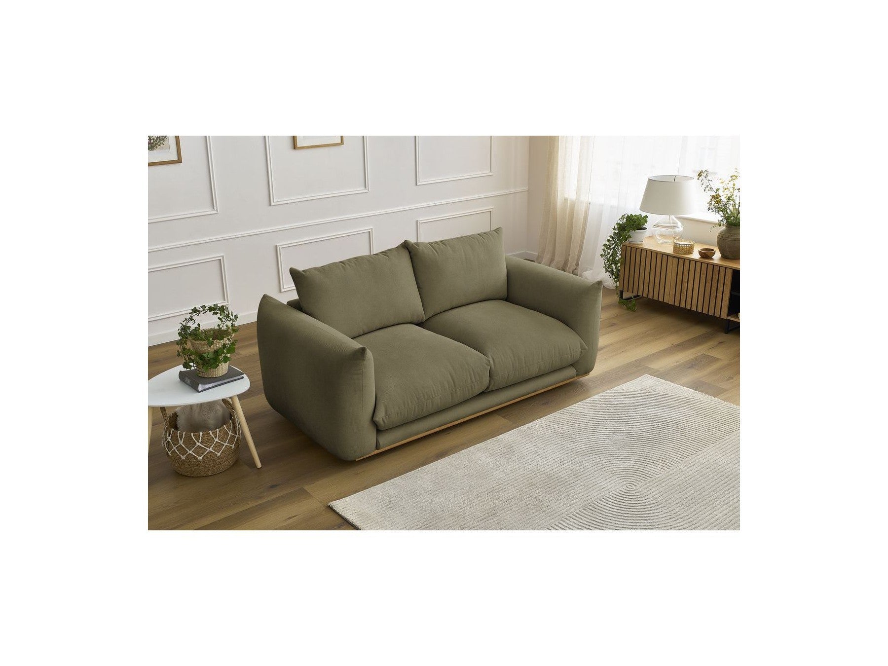 Ernest - Canapé Droit Fixe 2 Places - Tissu Lisse