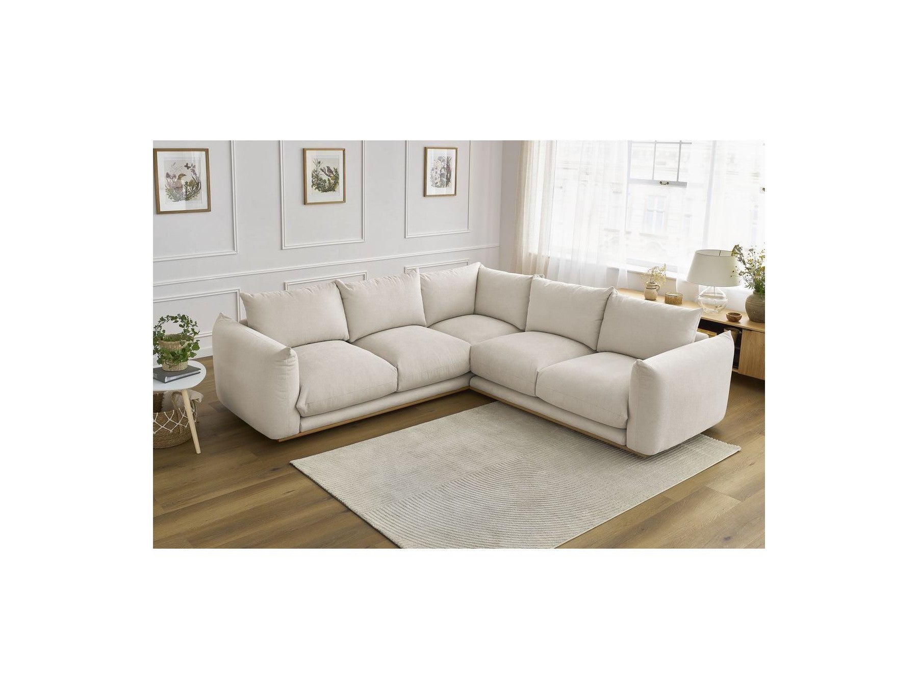 Ernest - Canapé D'Angle Réversible - Tissu Lisse