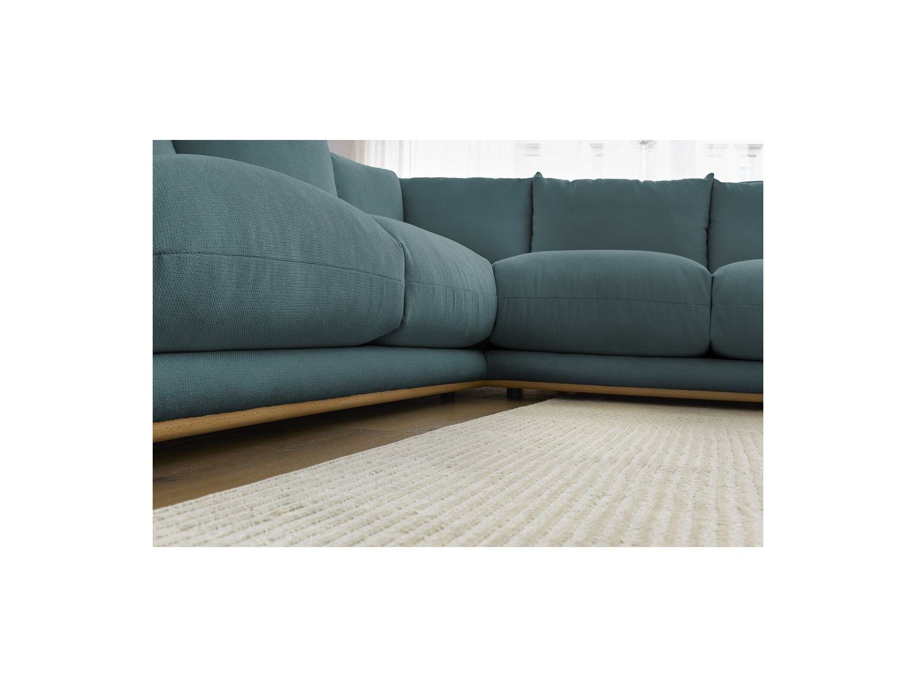 Ernest - Canapé D'Angle Réversible - Tissu Lisse