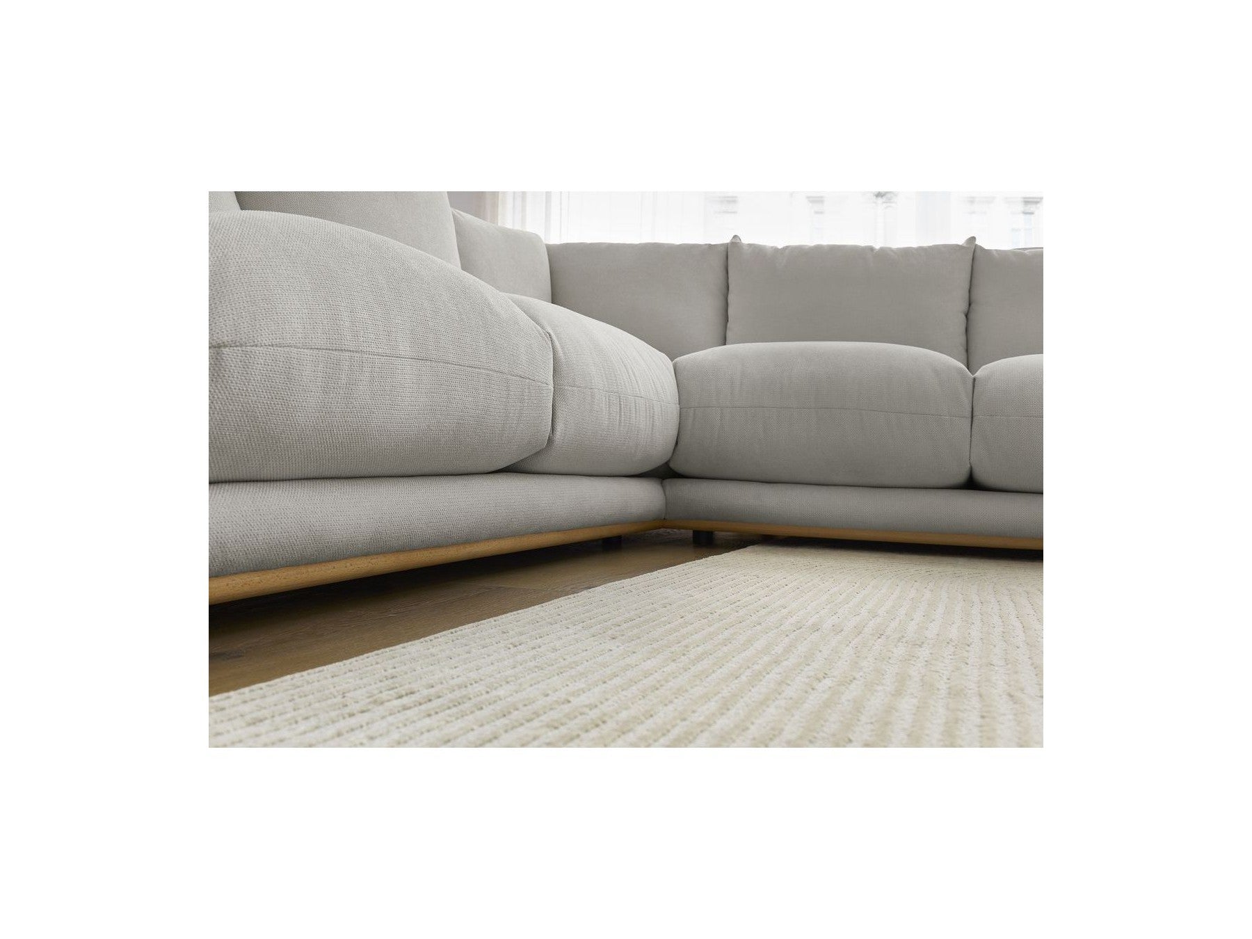 Ernest - Canapé D'Angle Réversible - Tissu Lisse