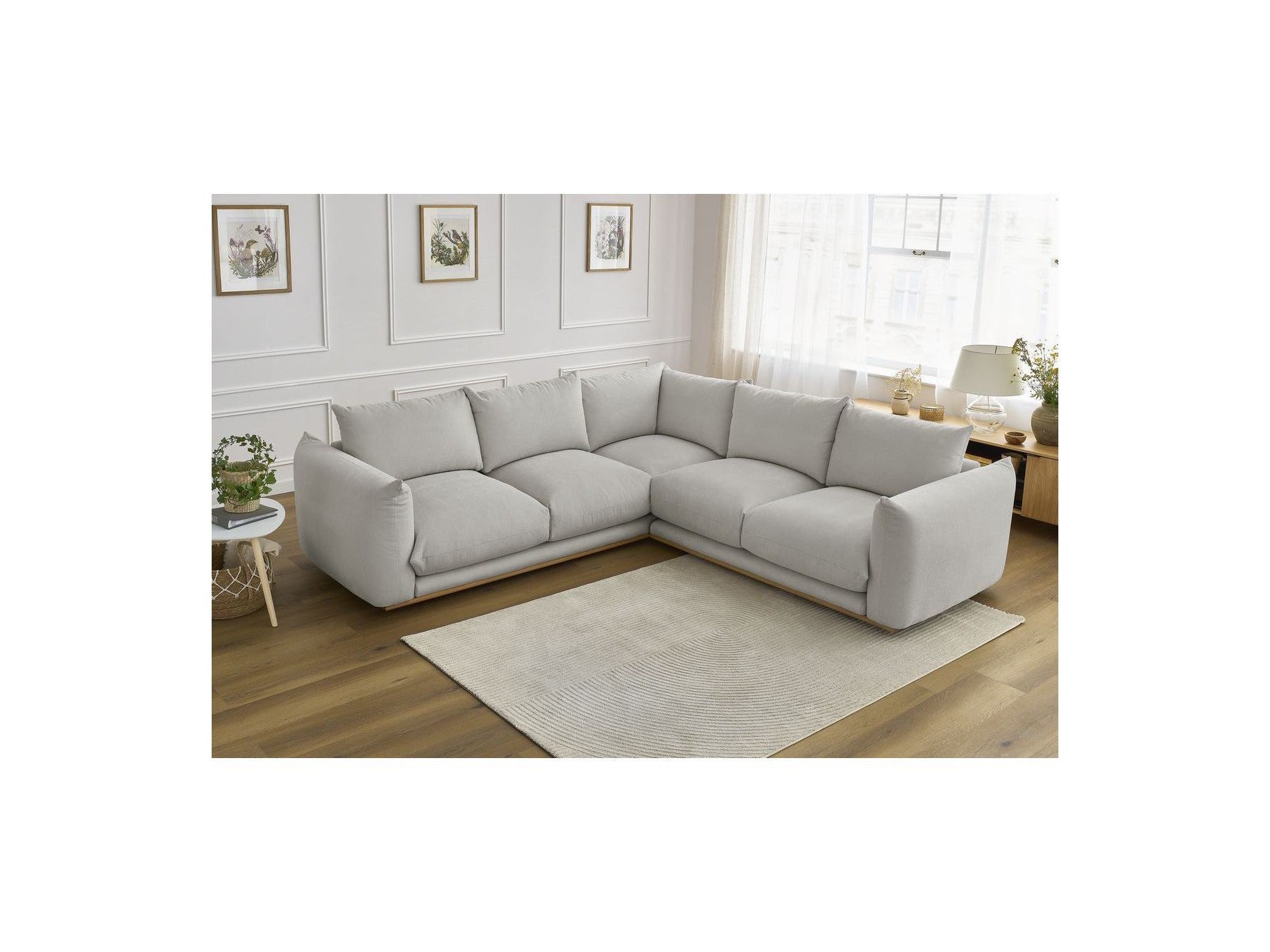 Ernest - Canapé D'Angle Réversible - Tissu Lisse