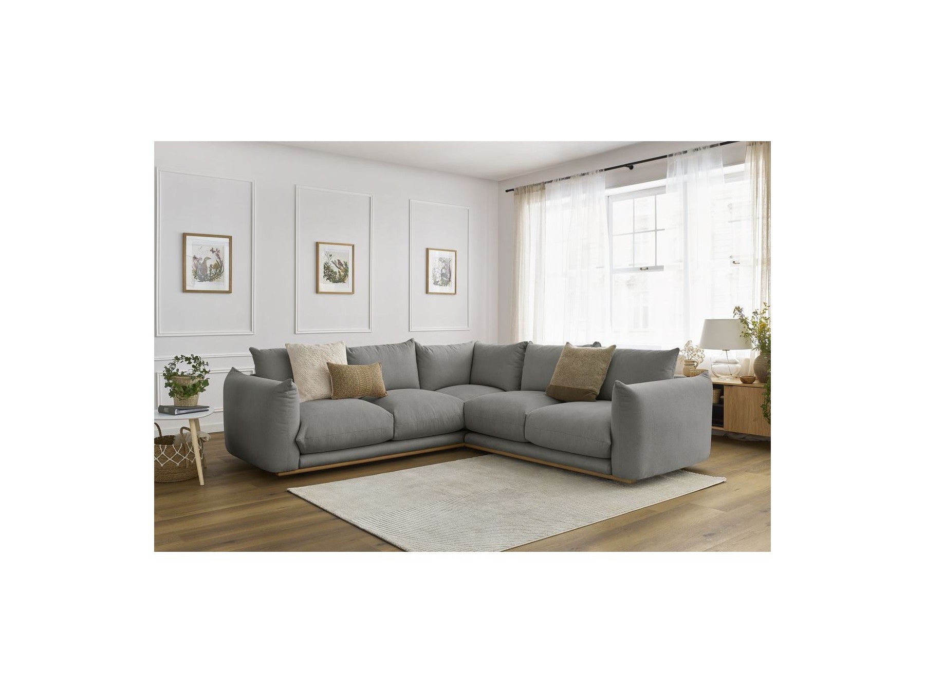 Ernest - Canapé D'Angle Réversible - Tissu Lisse