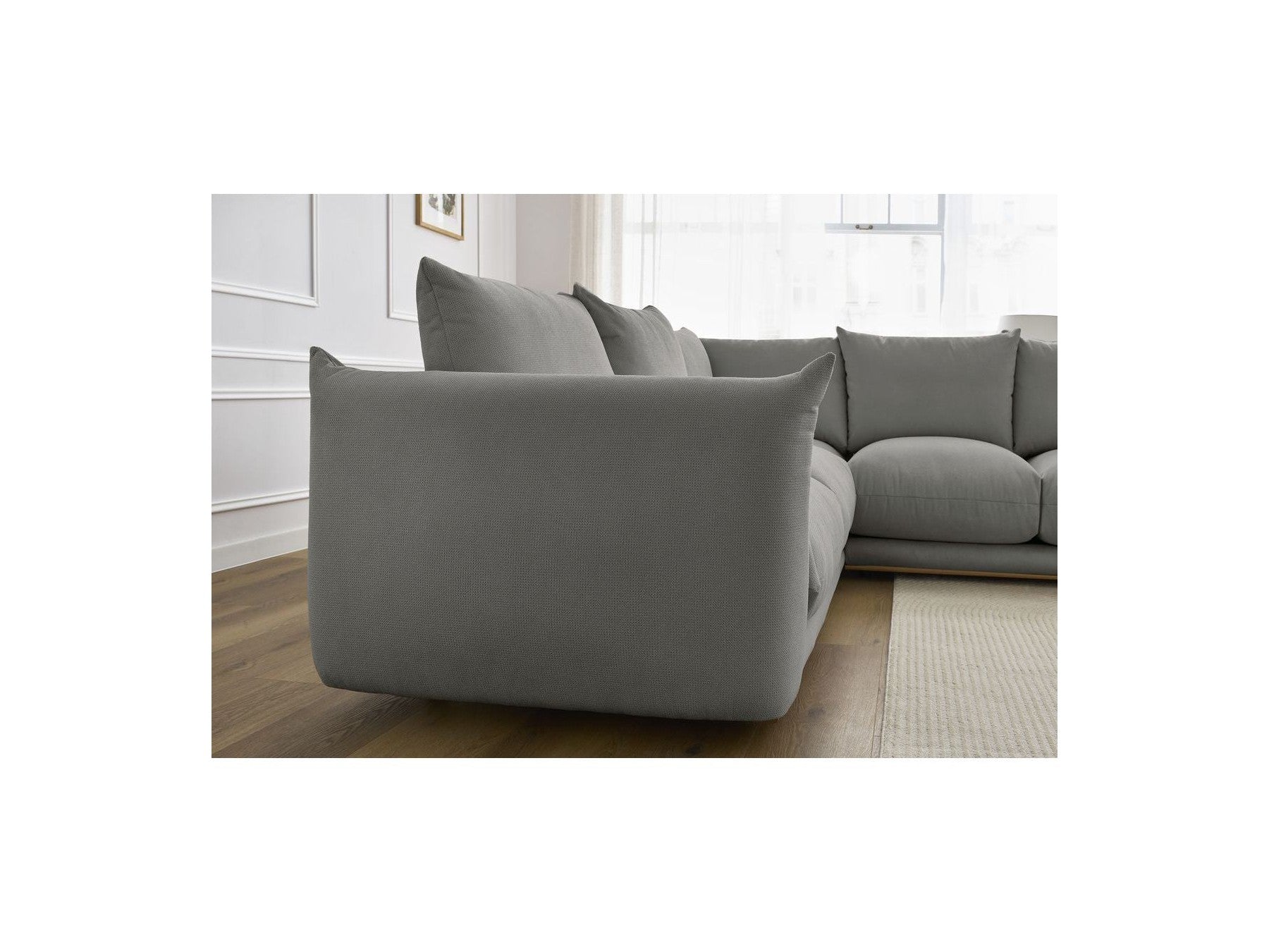 Ernest - Canapé D'Angle Réversible - Tissu Lisse