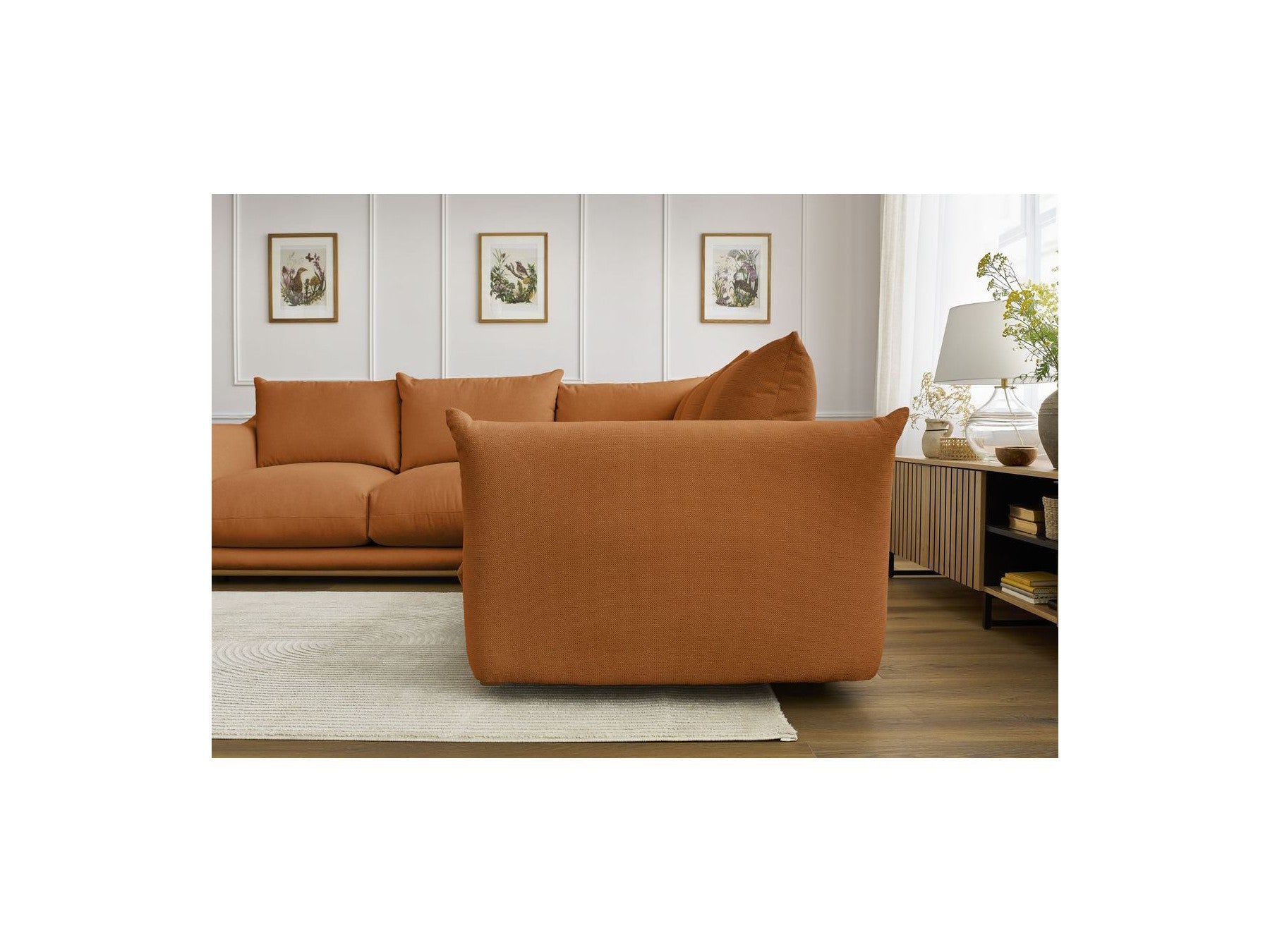 Ernest - Canapé D'Angle Réversible - Tissu Lisse