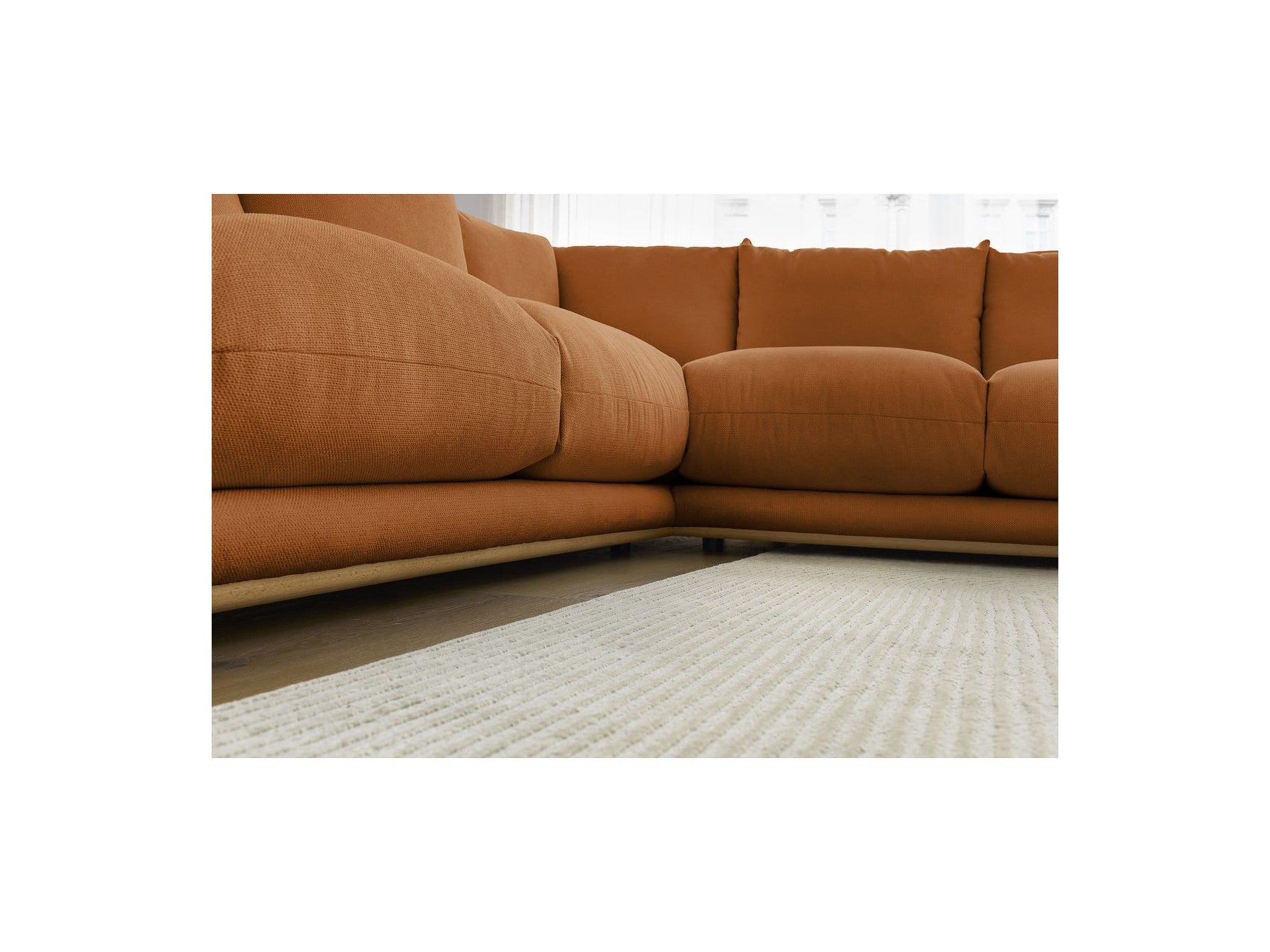 Ernest - Canapé D'Angle Réversible - Tissu Lisse