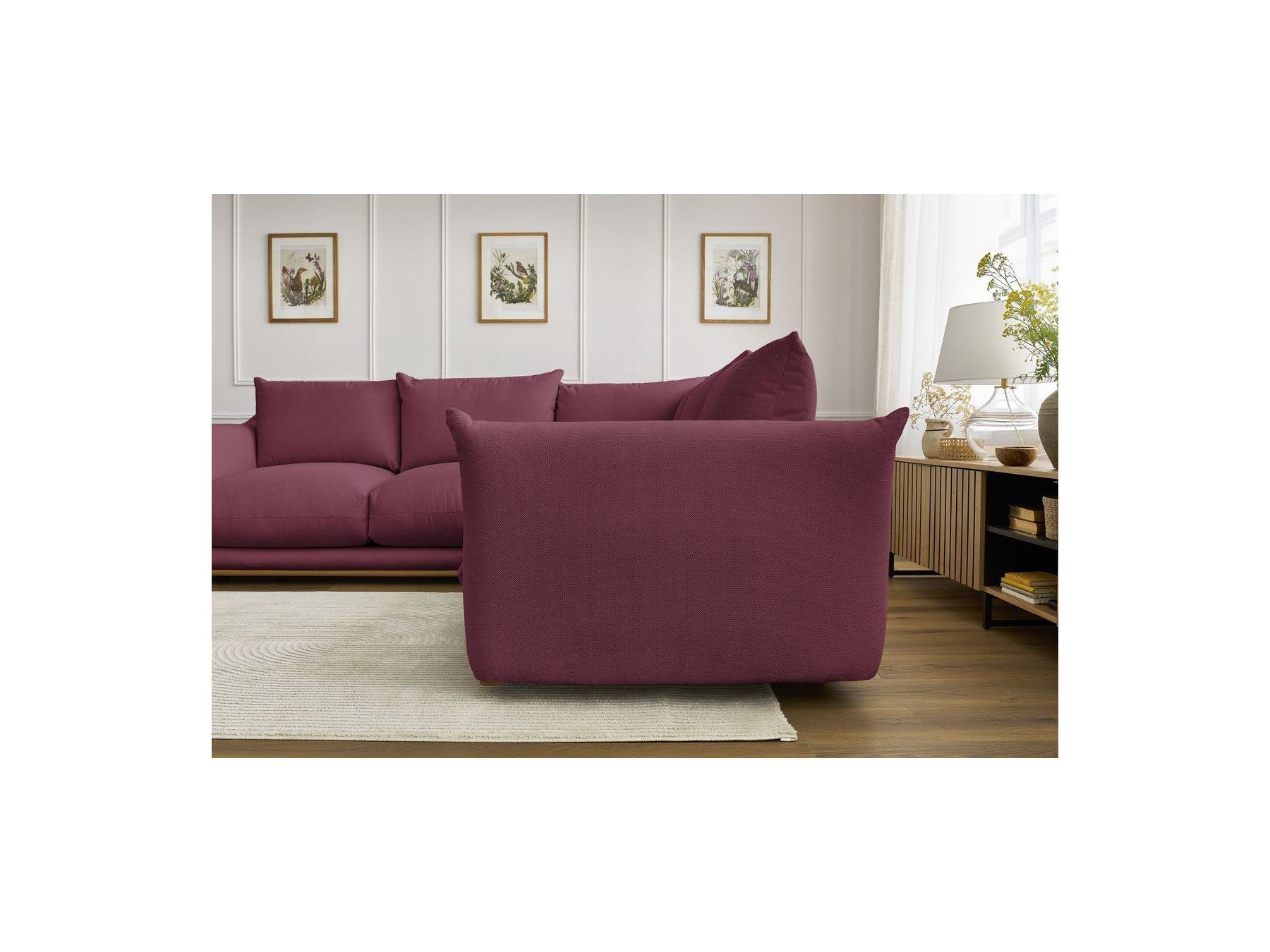 Ernest - Canapé D'Angle Réversible - Tissu Lisse
