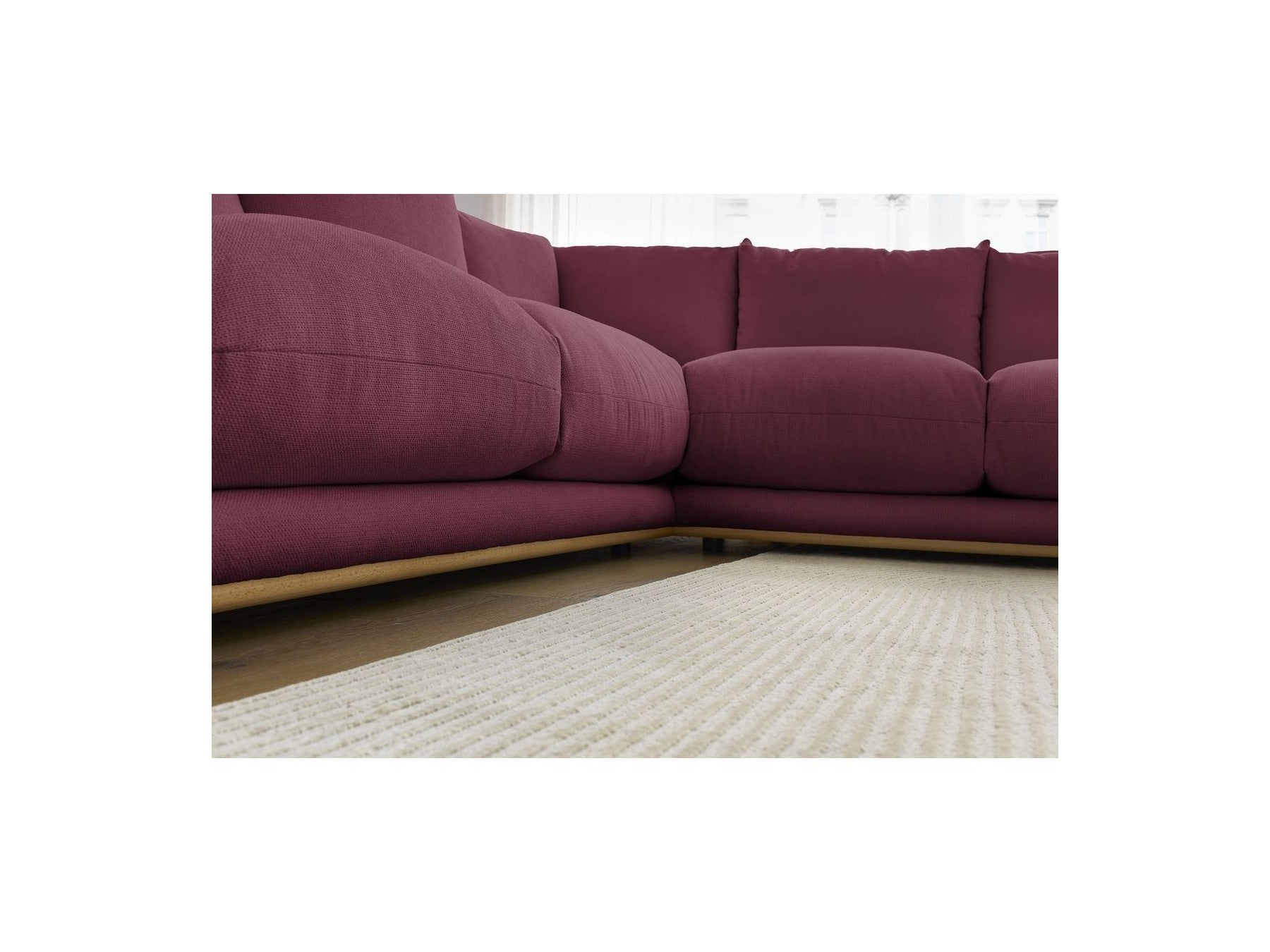 Ernest - Canapé D'Angle Réversible - Tissu Lisse