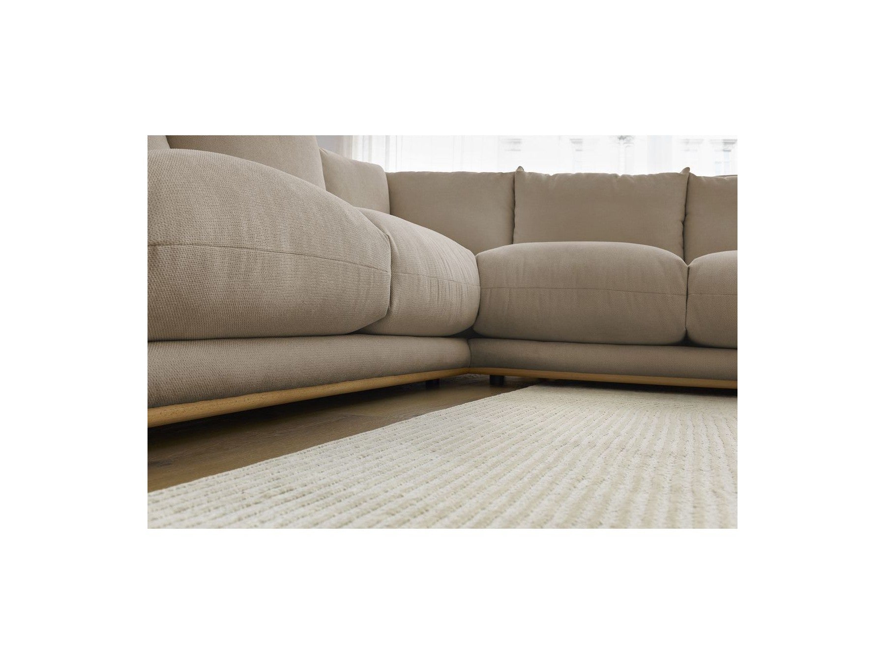 Ernest - Canapé D'Angle Réversible - Tissu Lisse