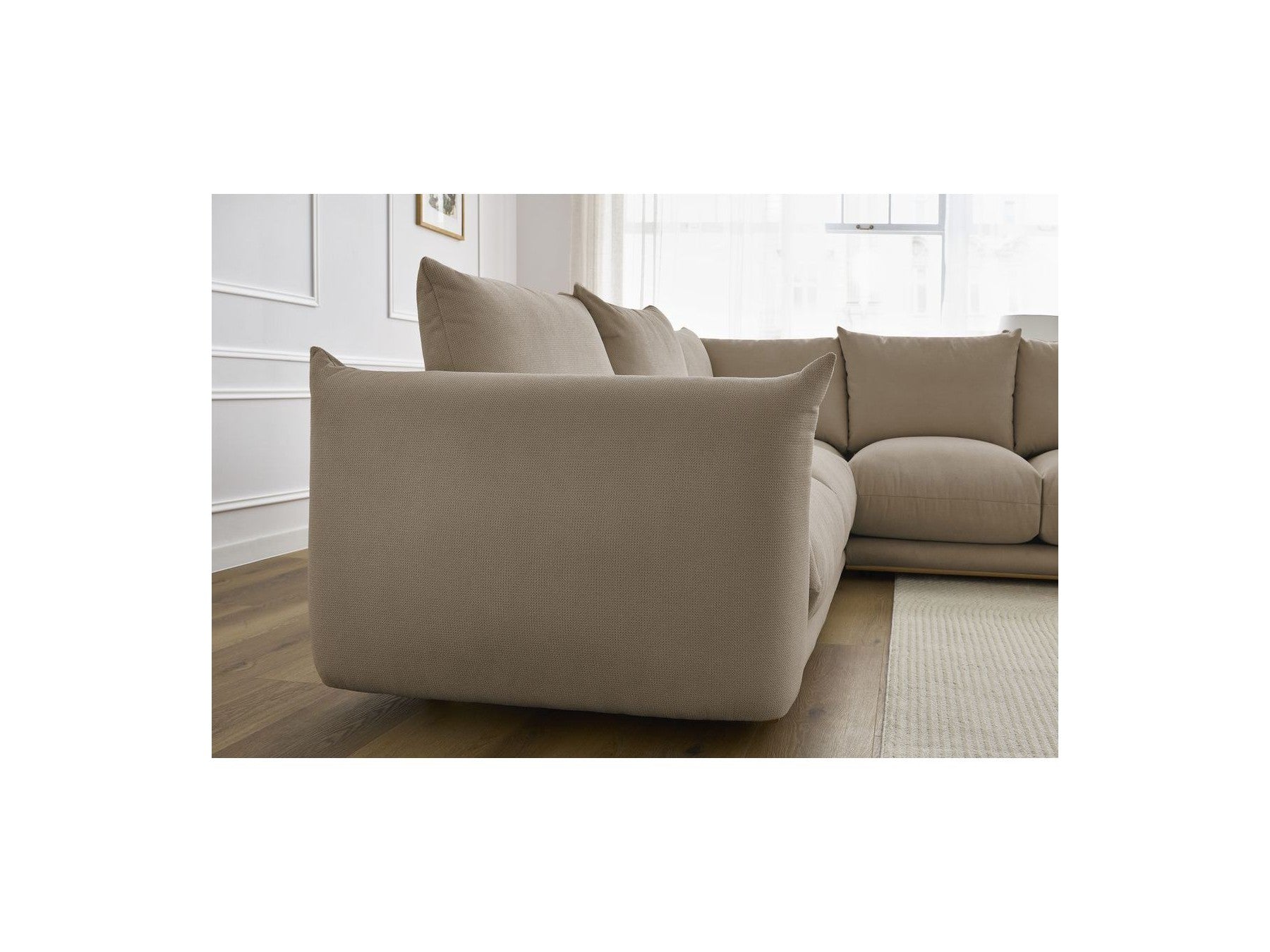 Ernest - Canapé D'Angle Réversible - Tissu Lisse