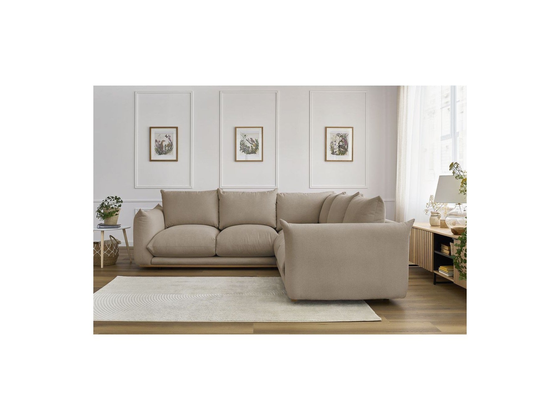 Ernest - Canapé D'Angle Réversible - Tissu Lisse