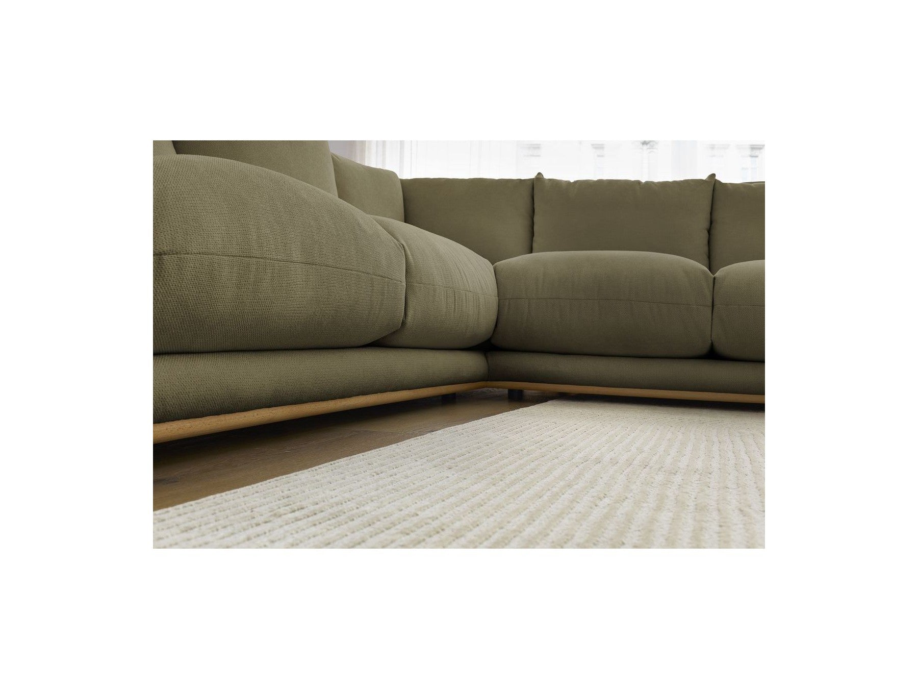 Ernest - Canapé D'Angle Réversible - Tissu Lisse