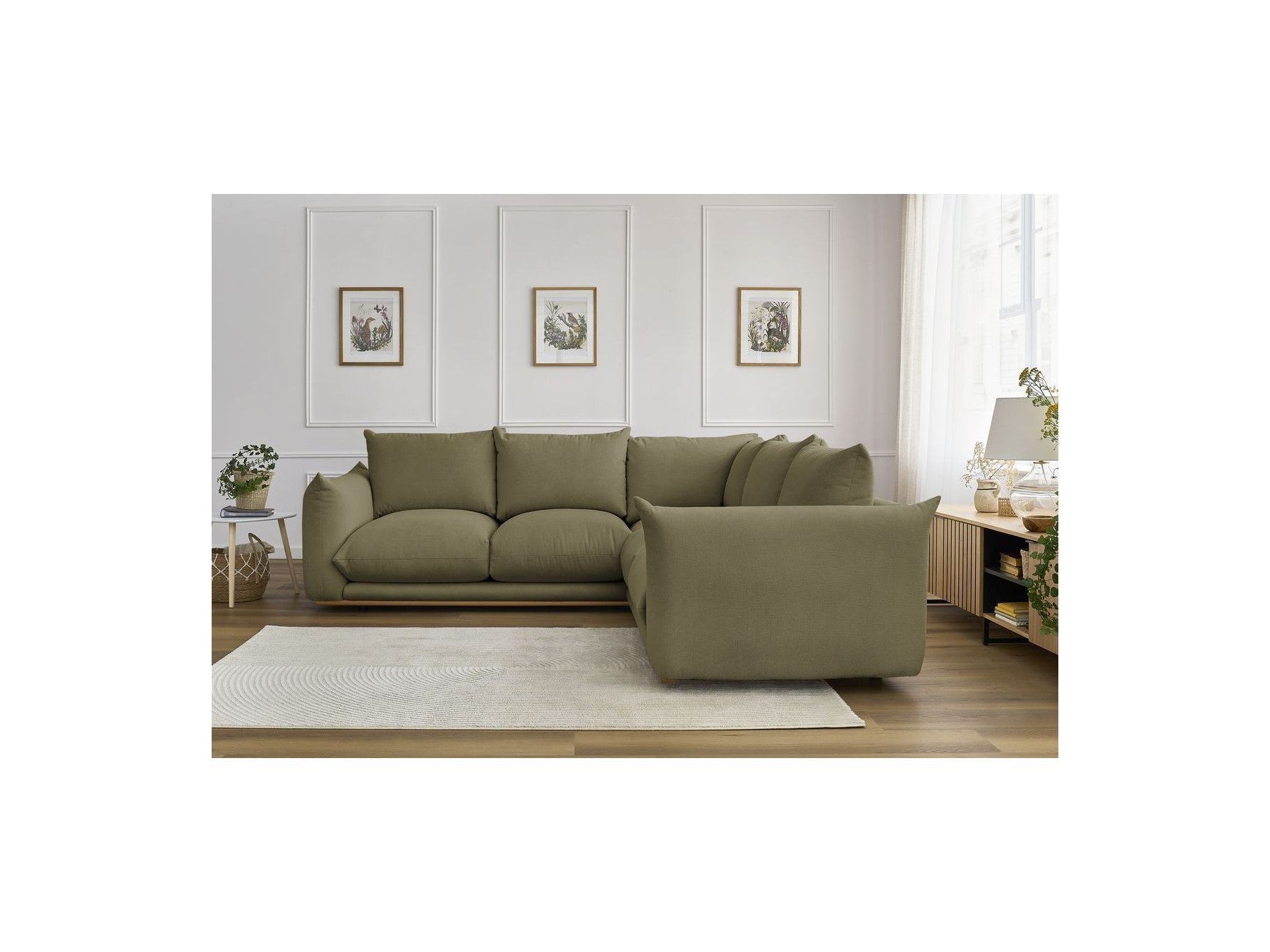 Ernest - Canapé D'Angle Réversible - Tissu Lisse