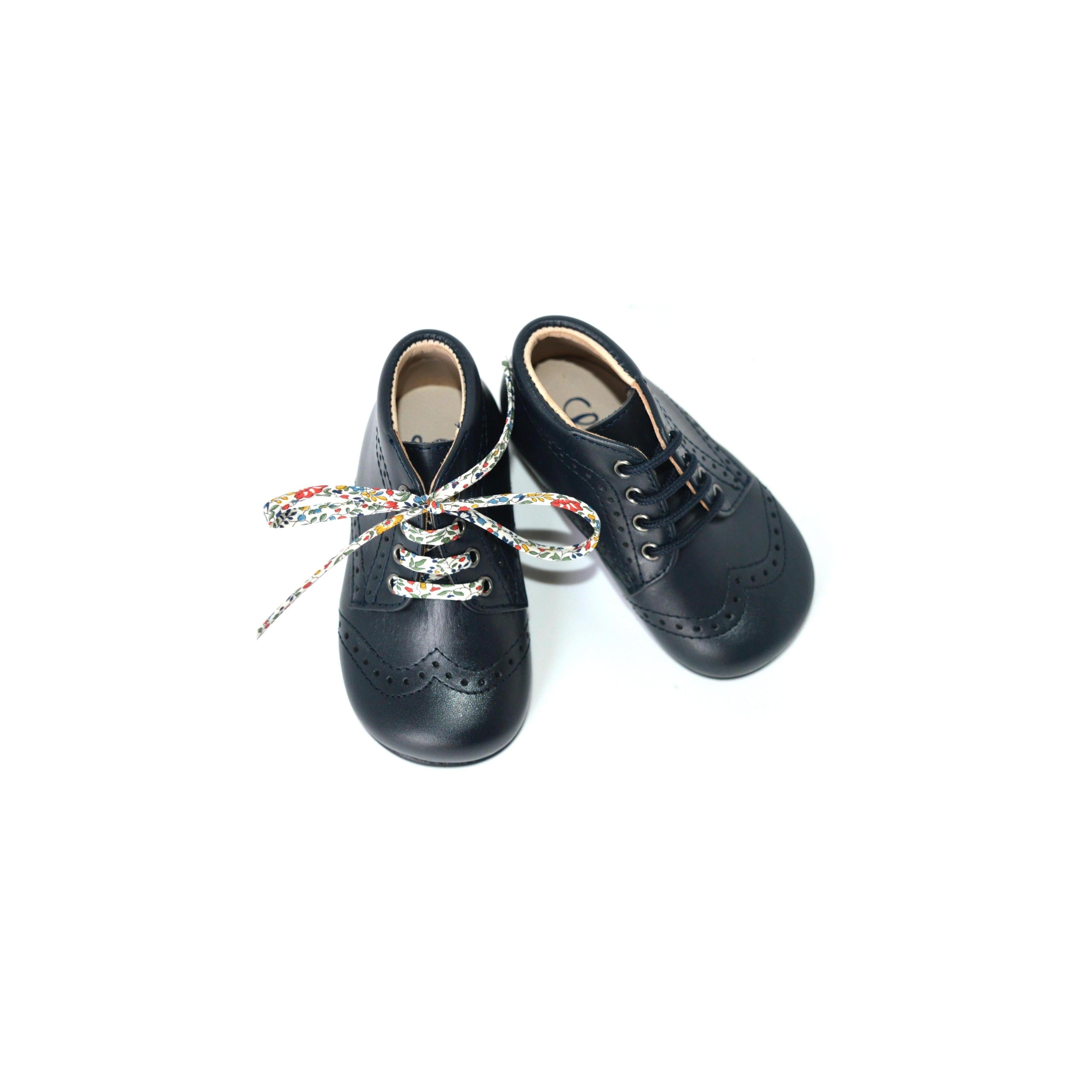 Chaussures Bottillons Adélie Bout Golf - Cuir Marine - Mixte