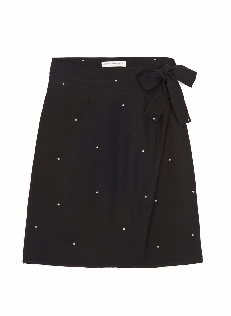 Maison Standards - Jupe Portefeuille - Pois - Ecru - Femme