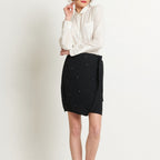 Maison Standards - Jupe Portefeuille - Pois - Ecru - Femme