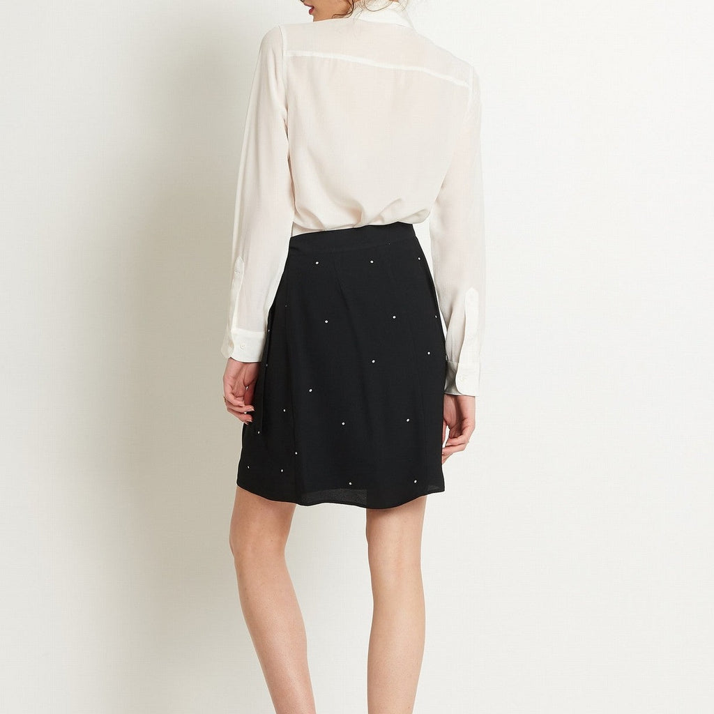 Maison Standards - Jupe Portefeuille - Pois - Ecru - Femme