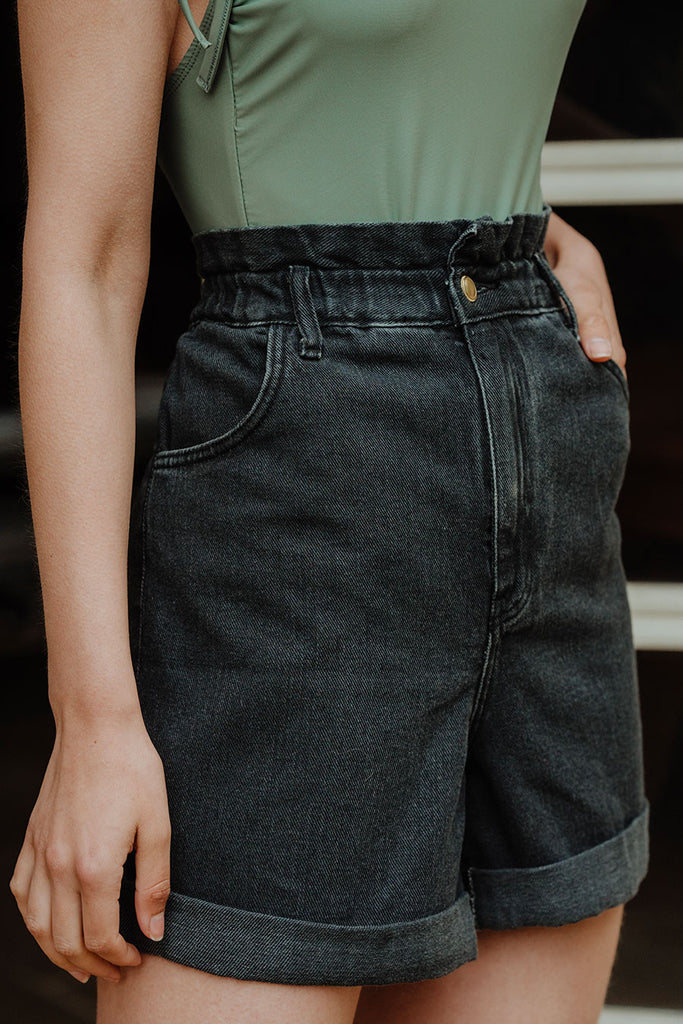 Short Tony Denim Noir
