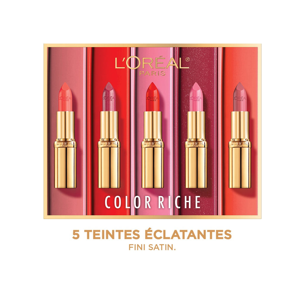 L'Oréal Paris - Coffret Color Riche 5 Rouges À Lèvres Fini Satin
