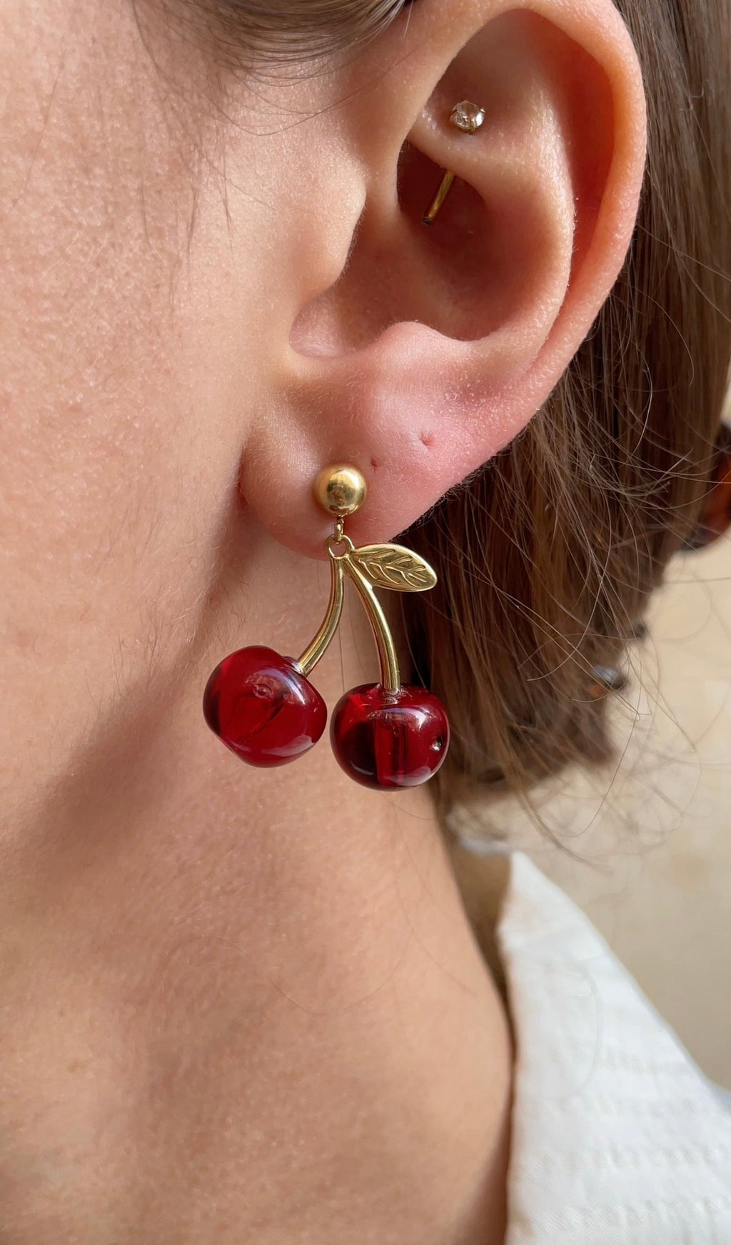 Boucles D'Oreilles Mini Cherry