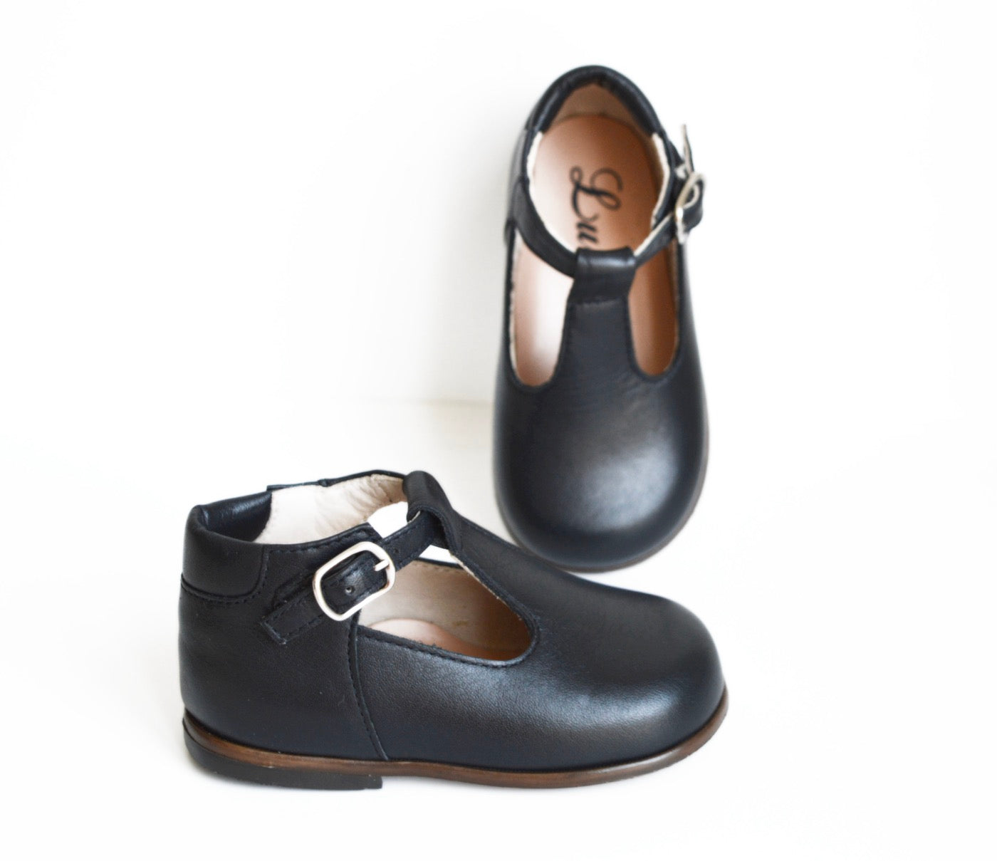 Chaussures Bottillons Salomés Souples Clarence Épurés - Cuir Marine - Mixte