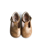 Chaussures Bottillons Salomés Souples Clarence Frisettes - Cuir Camel Irisé - Fille
