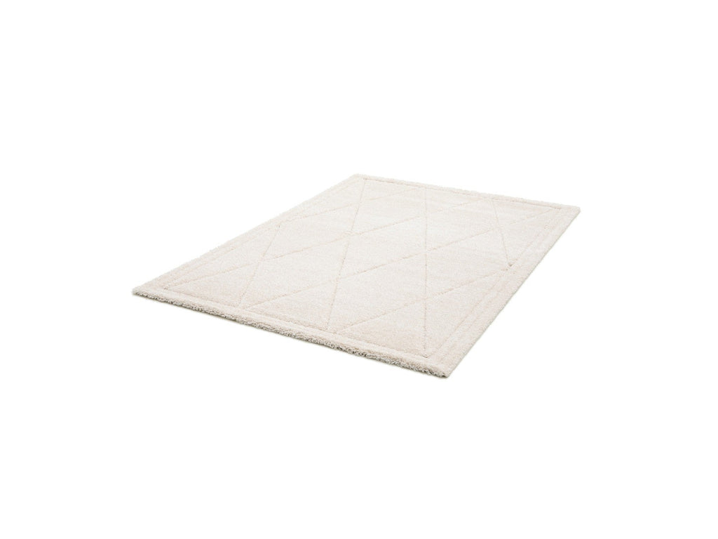 Amel - Tapis Poils Ras - Motif Graphique - Beige