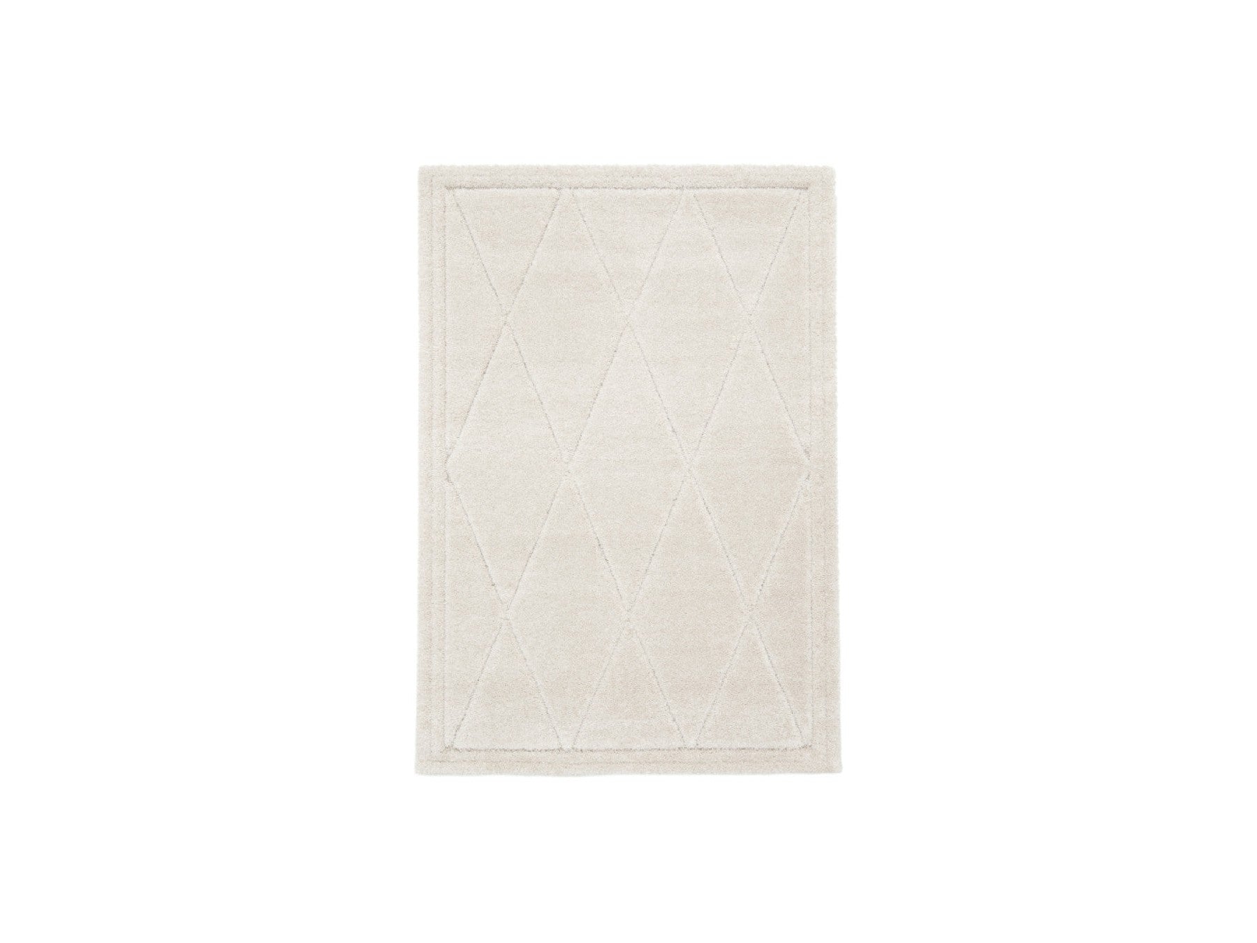 Amel - Tapis Poils Ras - Motif Graphique - Beige