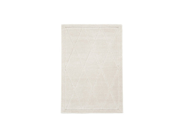 Amel - Tapis Poils Ras - Motif Graphique - Beige