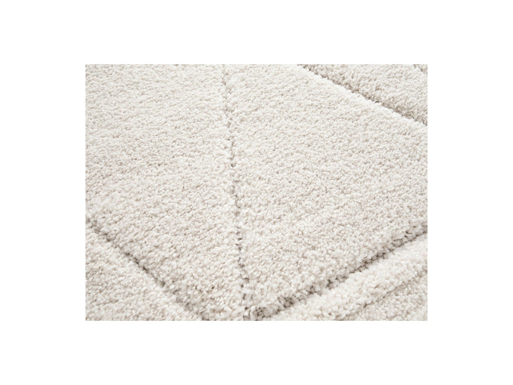 Amel - Tapis Poils Ras - Motif Graphique - Beige