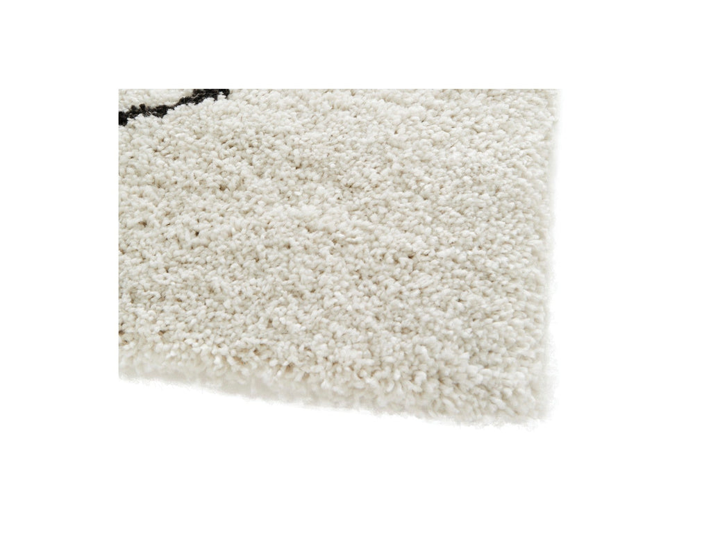 Laure - Tapis Poils Ras - Motif Abstrait - Blanc