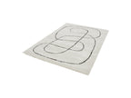 Laure - Tapis Poils Ras - Motif Abstrait - Blanc