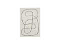 Laure - Tapis Poils Ras - Motif Abstrait - Blanc