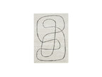 Laure - Tapis Poils Ras - Motif Abstrait - Blanc