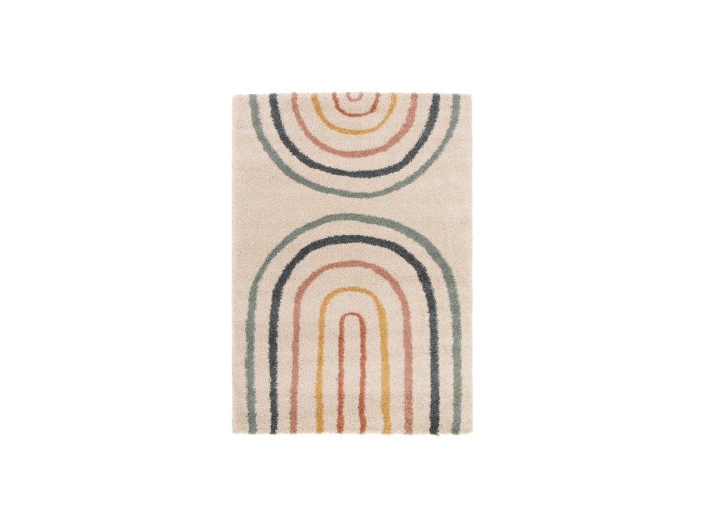 Lilia - Tapis Poils Ras - Motif Abstrait - Multicolore
